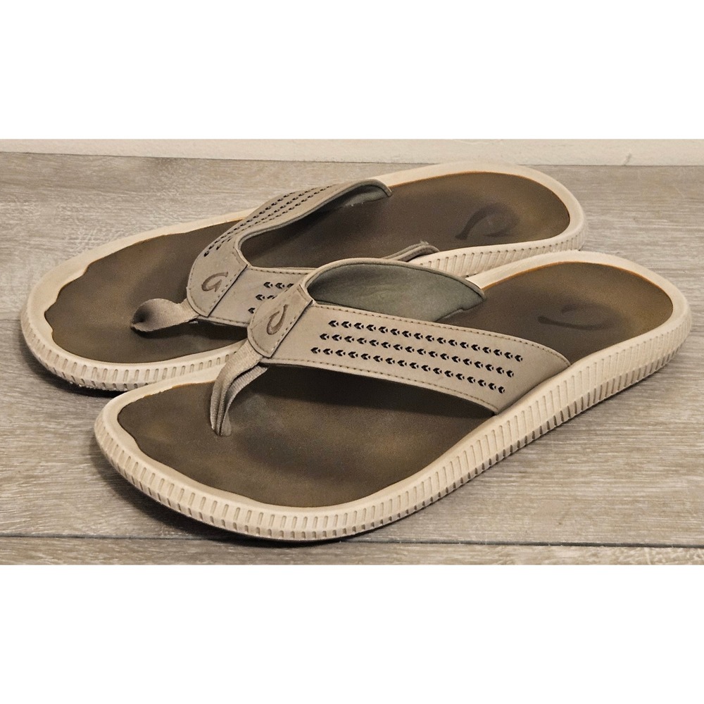 OluKai Ulele Men's Size 11 Clay Brown Flip Flop Sandals 10435-4O13